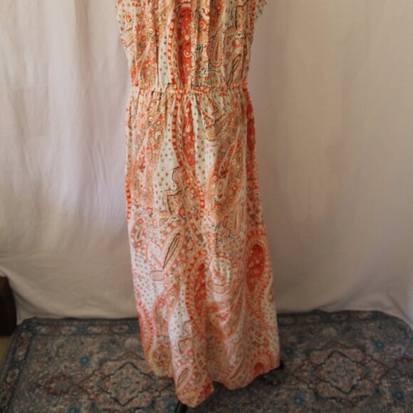 Old Navy Women’s Maxi Long Paisley Summer Sun Dress Size Large NWT's - Picture 11 of 16